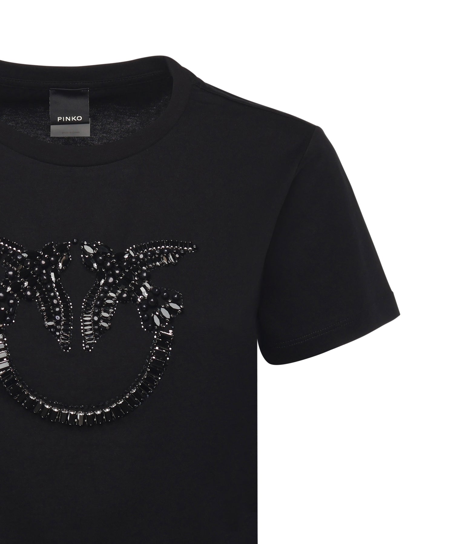 T-shirt logo Love Birds decorato 100535 A2RNZ99 PINKO 