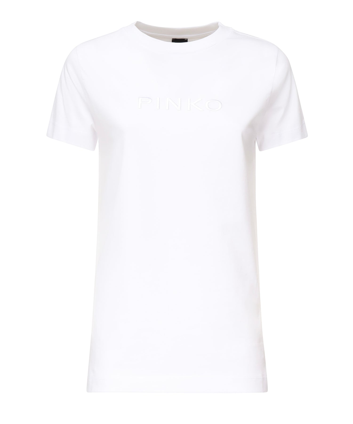 T-shirt con ricamo logo lettering 101752 A2RDZ04 PINKO 