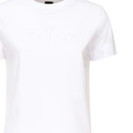 T-shirt con ricamo logo lettering 101752 A2RDZ04 PINKO 