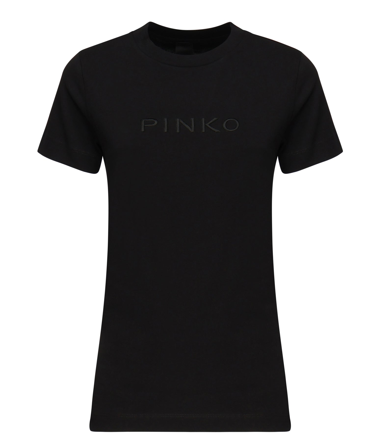 T-shirt con ricamo logo lettering 101752 A2RDZ99 PINKO 