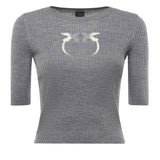 Maglia cropped con logo 102017 A18MII2 PINKO 