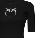 Maglia cropped con logo 102017 A18MZ99 PINKO 