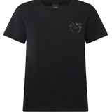 T-shirt con ricamo logo Love Birds in cristalli 103320 A2RNZ99 PINKO 