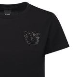T-shirt con ricamo logo Love Birds in cristalli 103320 A2RNZ99 PINKO 