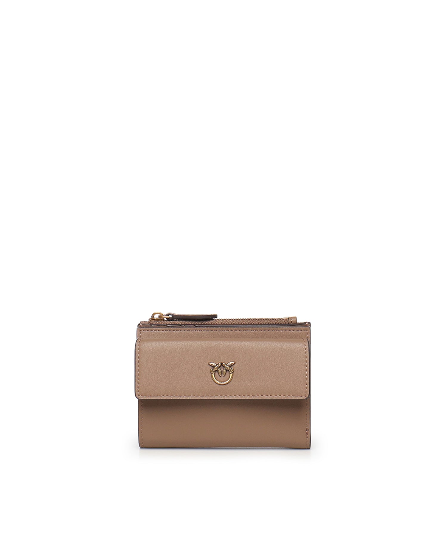 Portafoglio compatto in pelle con logo 103612 A0F1D01Q PINKO 