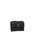Portafoglio compatto in pelle 103612 A0F1Z99Q PINKO 