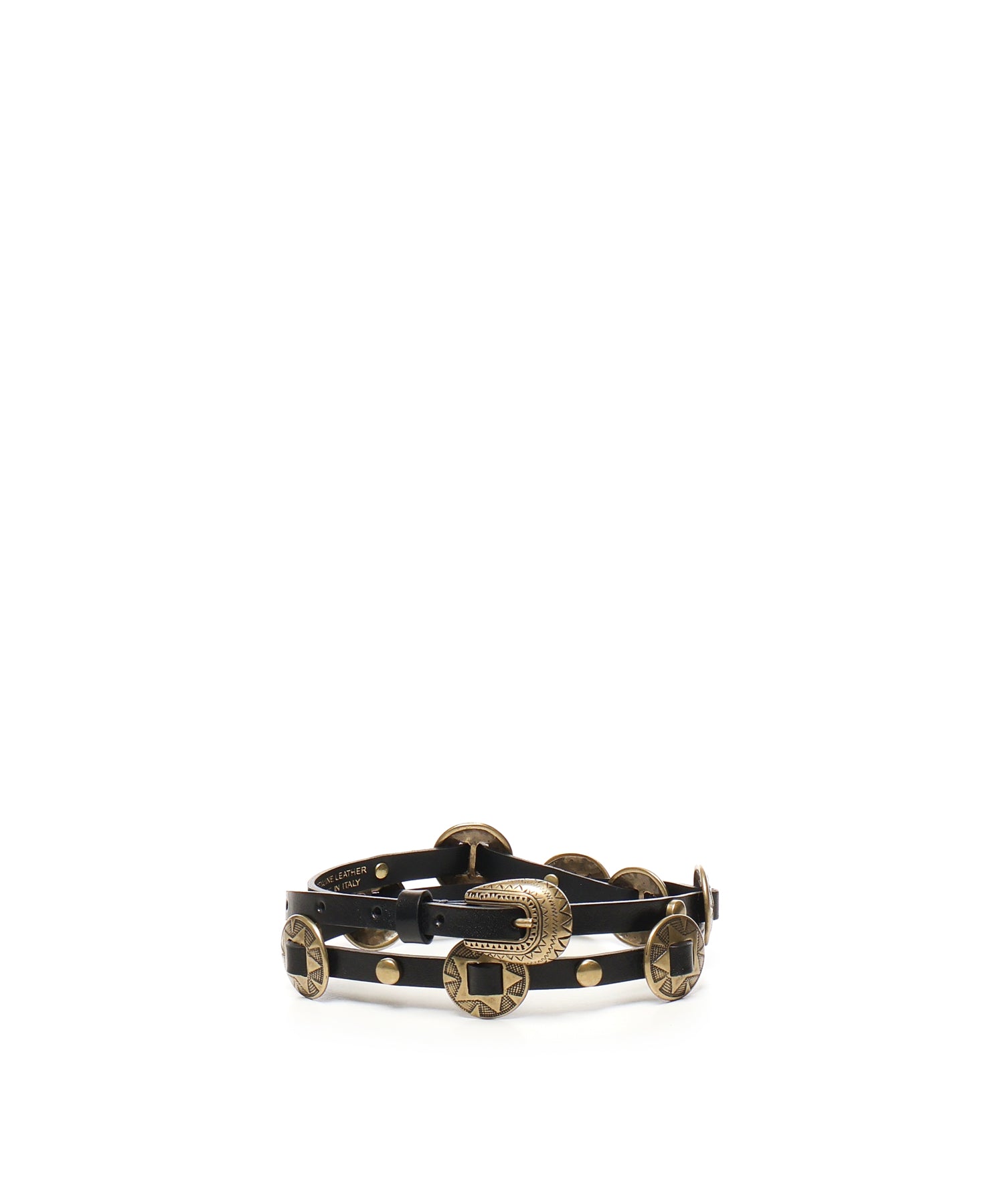 Cintura sottile con placche incise in metallo 104038 A23SZ99W PINKO 