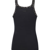 Top a costine con ricami gioiello 104109 A2TMZ99 PINKO 
