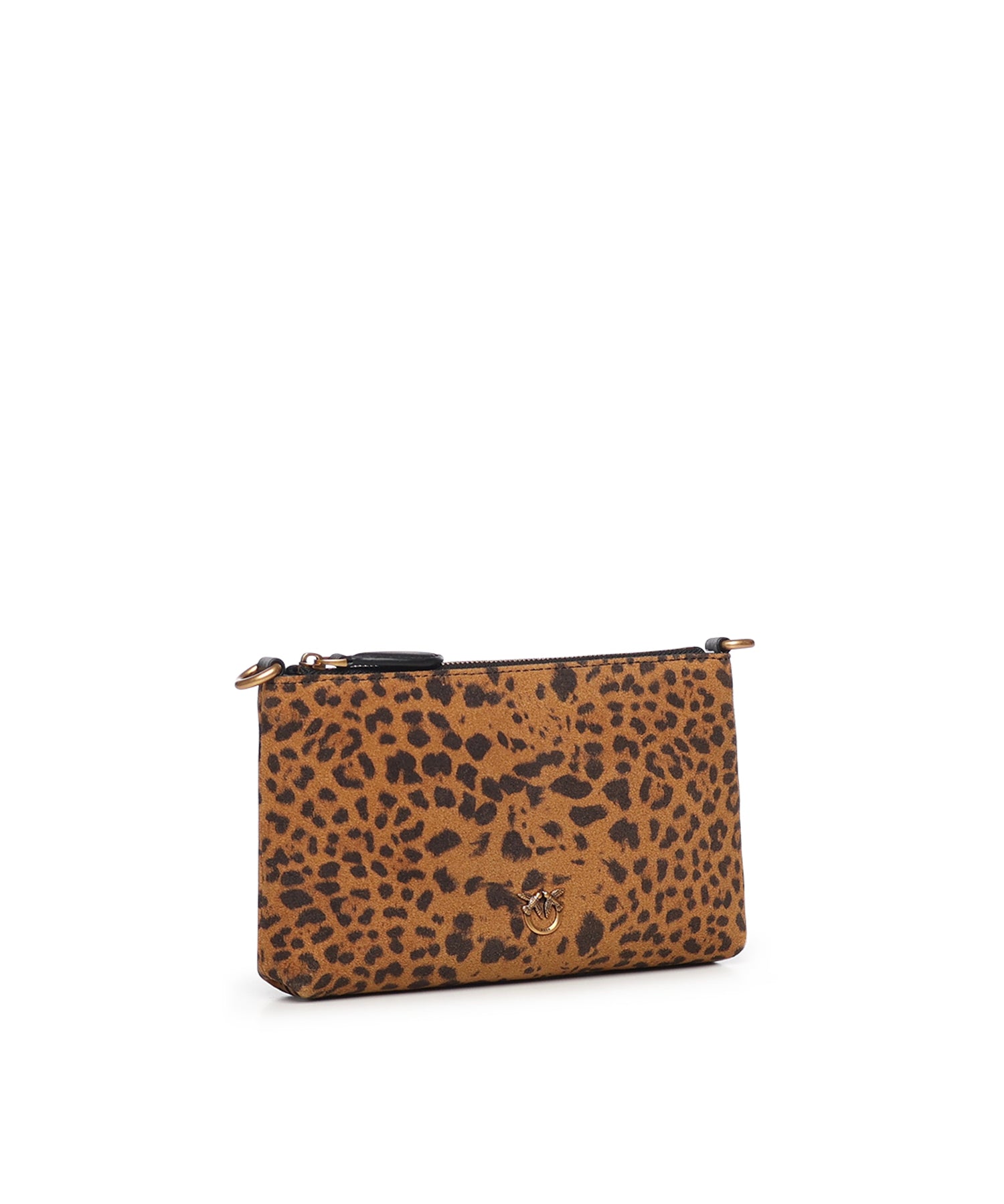 Bustina piccola a tracolla in suede leopardato 104277 A32AM35Q PINKO 