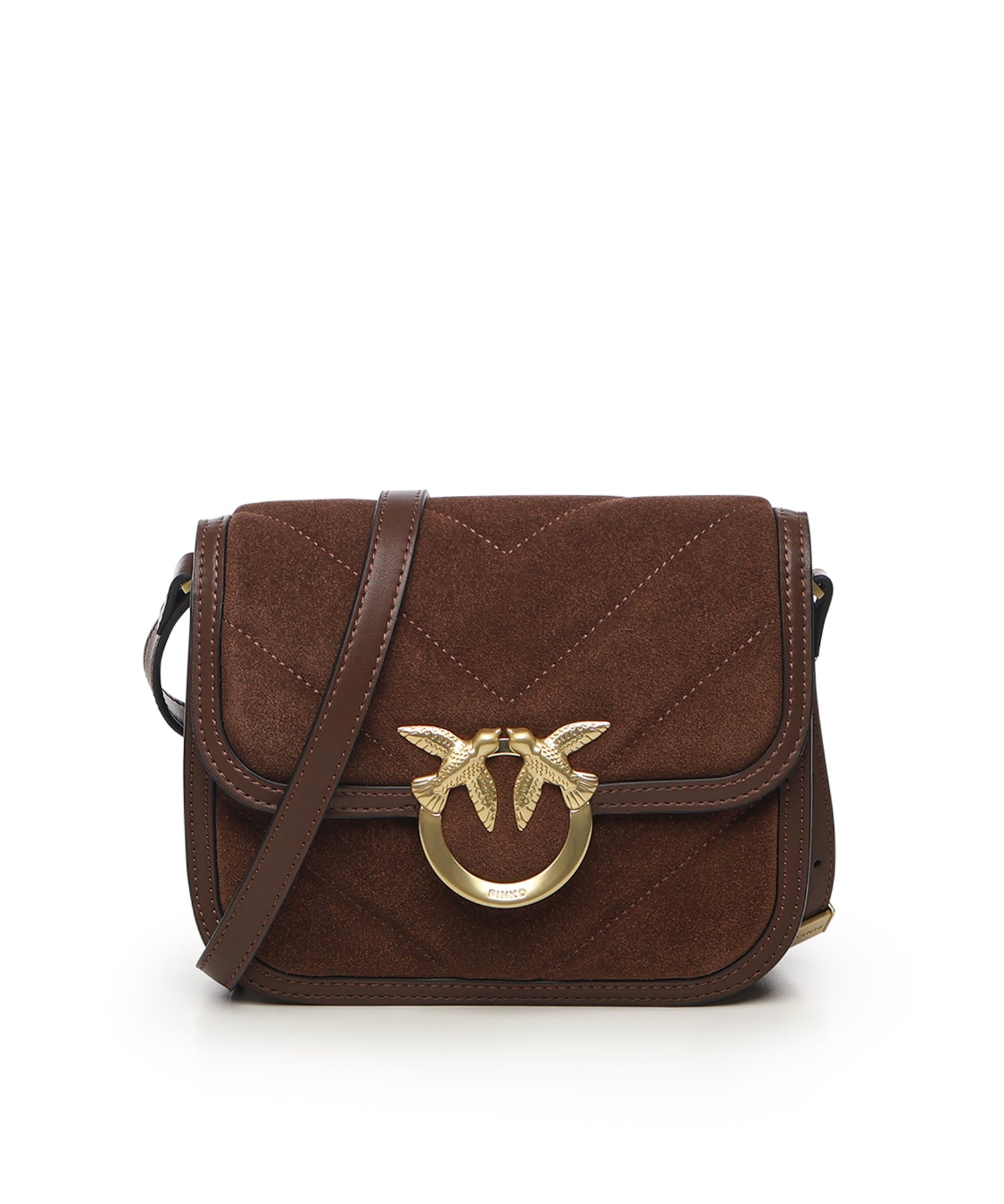 Borsa a spalla piccola Mini Love Bag Box in pelle scamosciata<BR/> 104297 A2JHL74V PINKO 