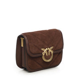 Borsa a spalla piccola Mini Love Bag Box in pelle scamosciata<BR/> 104297 A2JHL74V PINKO 