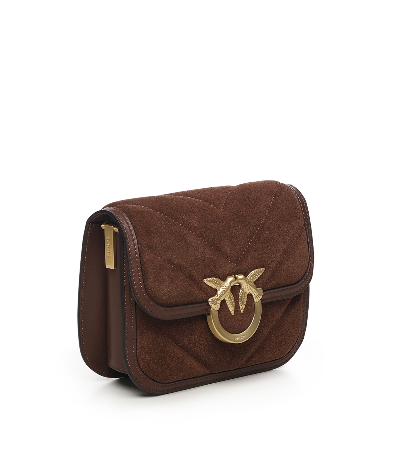 Borsa a spalla piccola Mini Love Bag Box in pelle scamosciata<BR/> 104297 A2JHL74V PINKO 