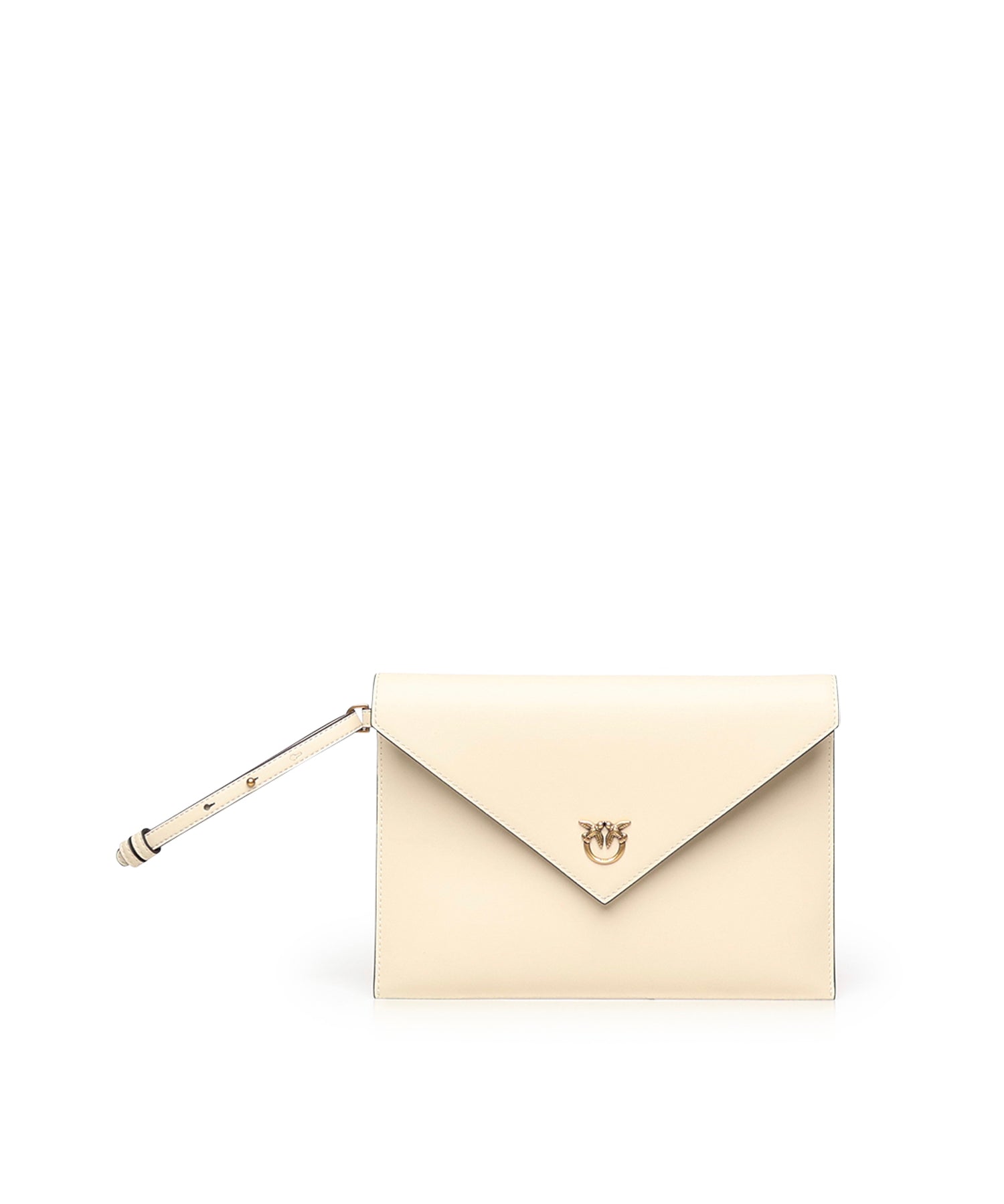 Pochette a mano in pelle con logo 104820 A0F1Z14Q PINKO 