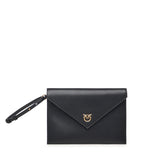 Pochette a mano in pelle con logo 104820 A0F1Z99Q PINKO 