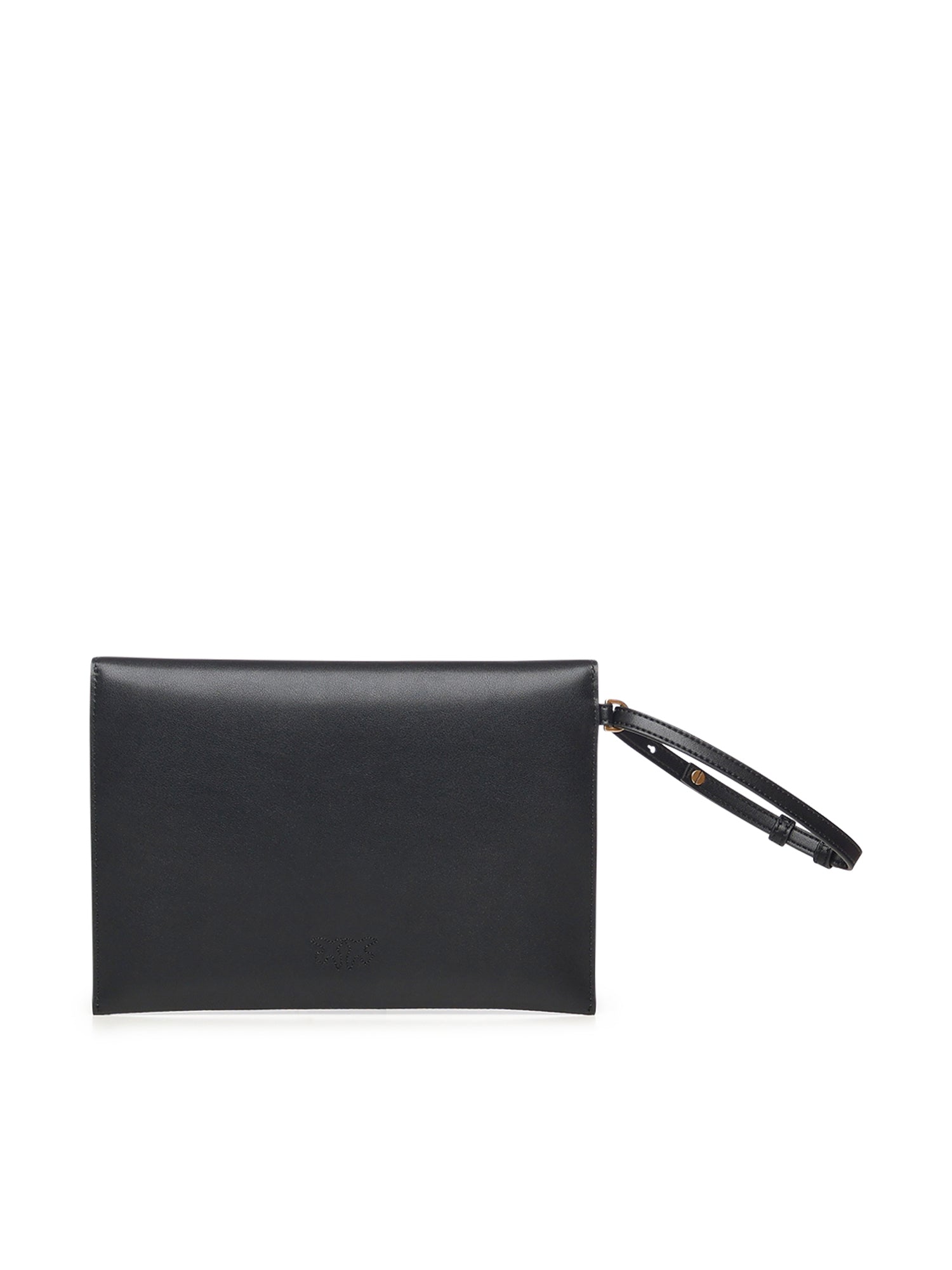 Pochette a mano in pelle con logo 104820 A0F1Z99Q PINKO 