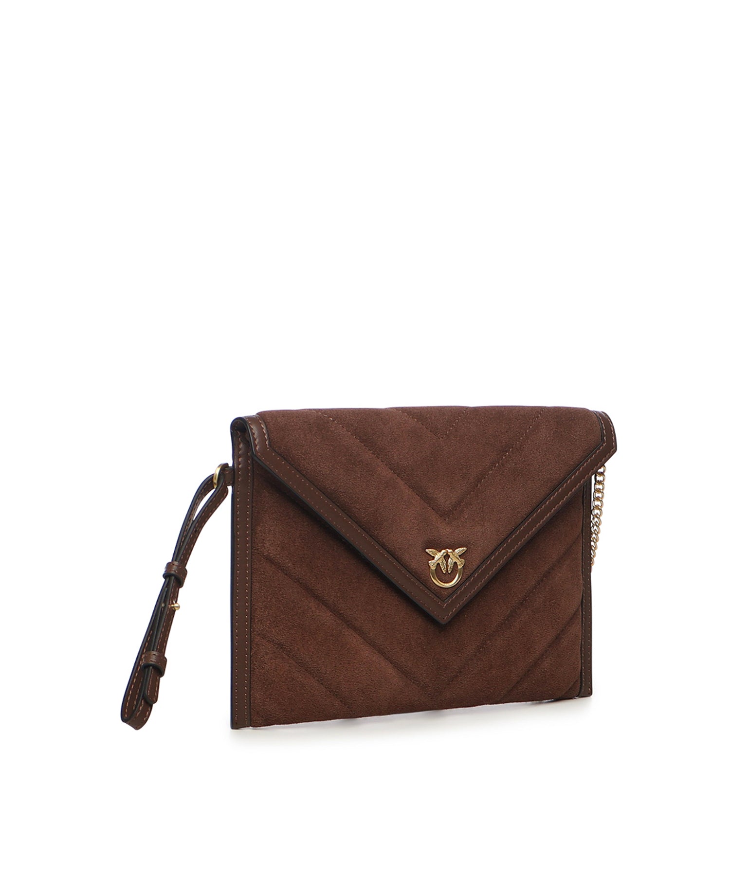 Bustina in pelle scamosciata con logo 104820 A2JHL74V PINKO 
