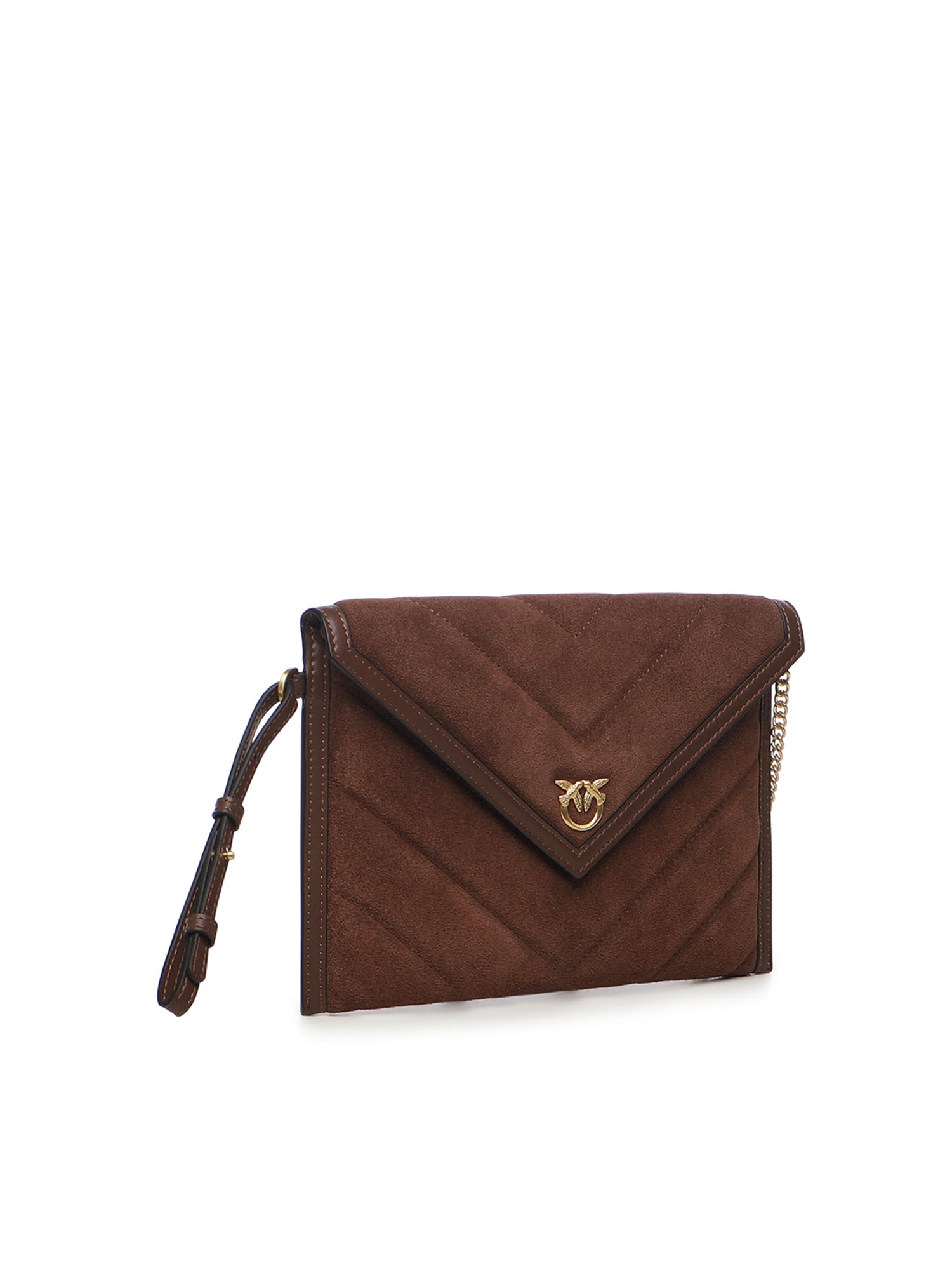 Bustina in pelle scamosciata con logo 104820 A2JHL74V PINKO 