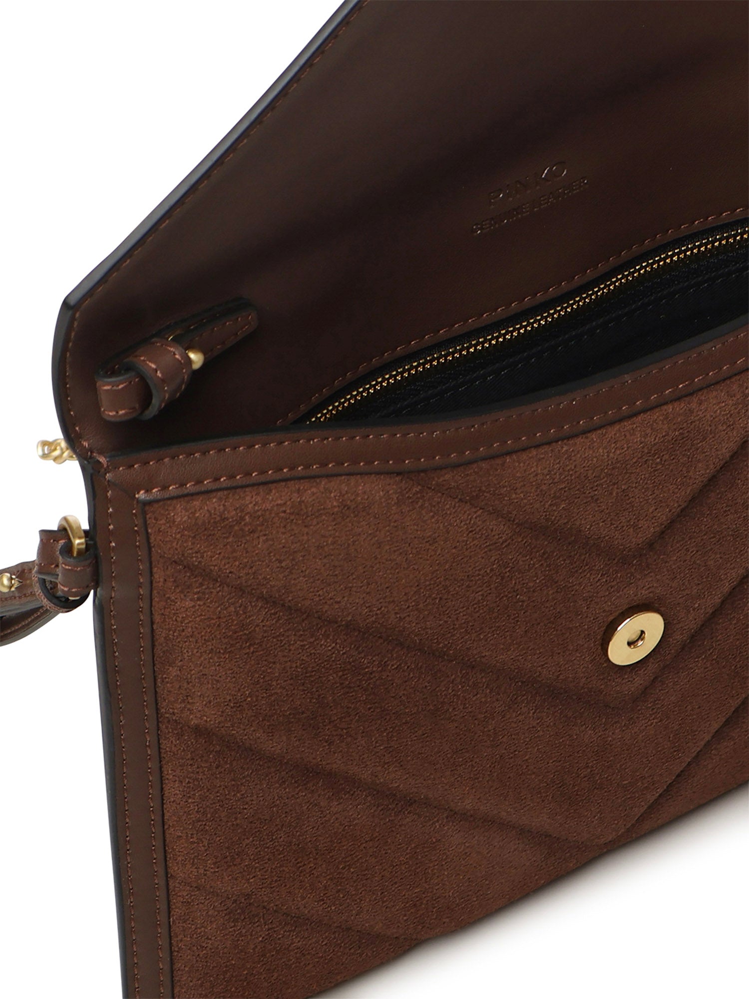 Bustina in pelle scamosciata con logo 104820 A2JHL74V PINKO 