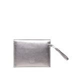Bustina in pelle metalizzata con logo 104820 A2O9KZ7E PINKO 