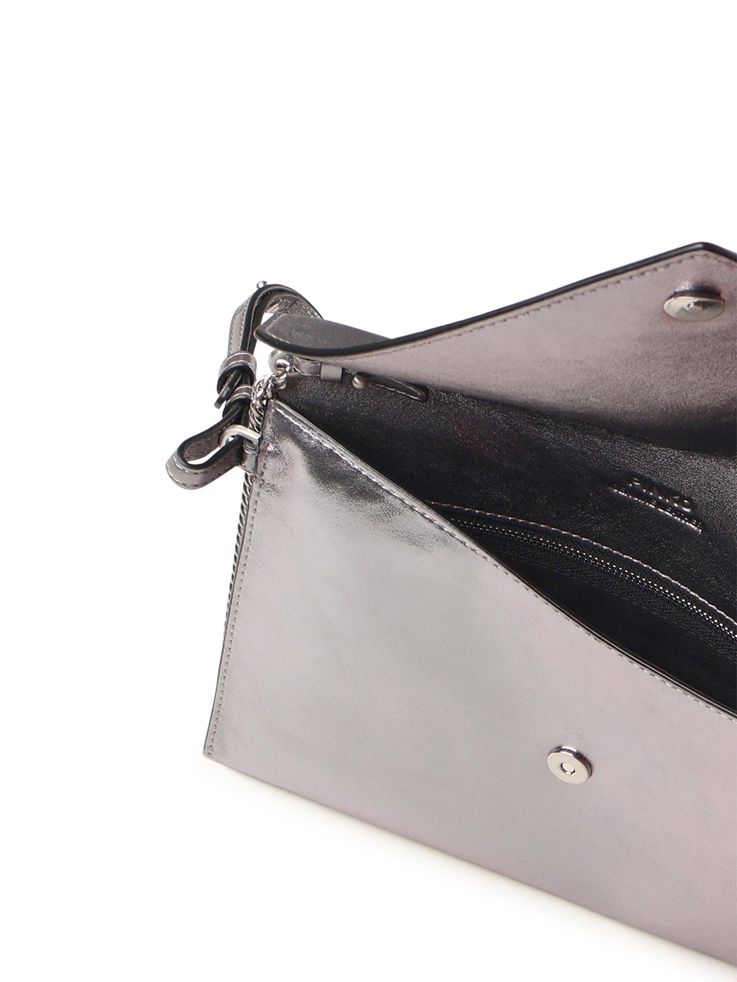 Bustina in pelle metalizzata con logo 104820 A2O9KZ7E PINKO 