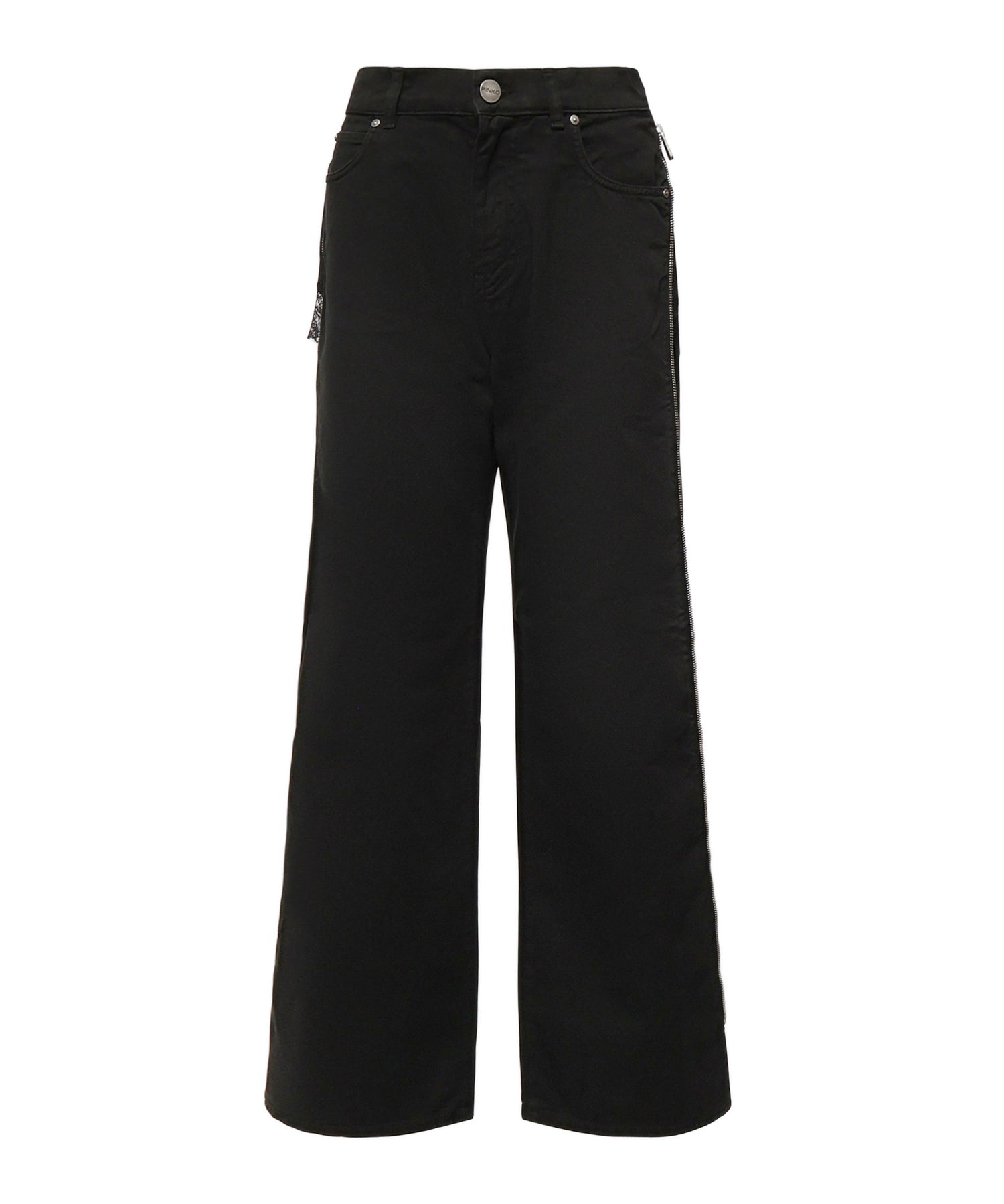 Jeans Wanda con zip laterali 104928 A2V2Z99 PINKO 
