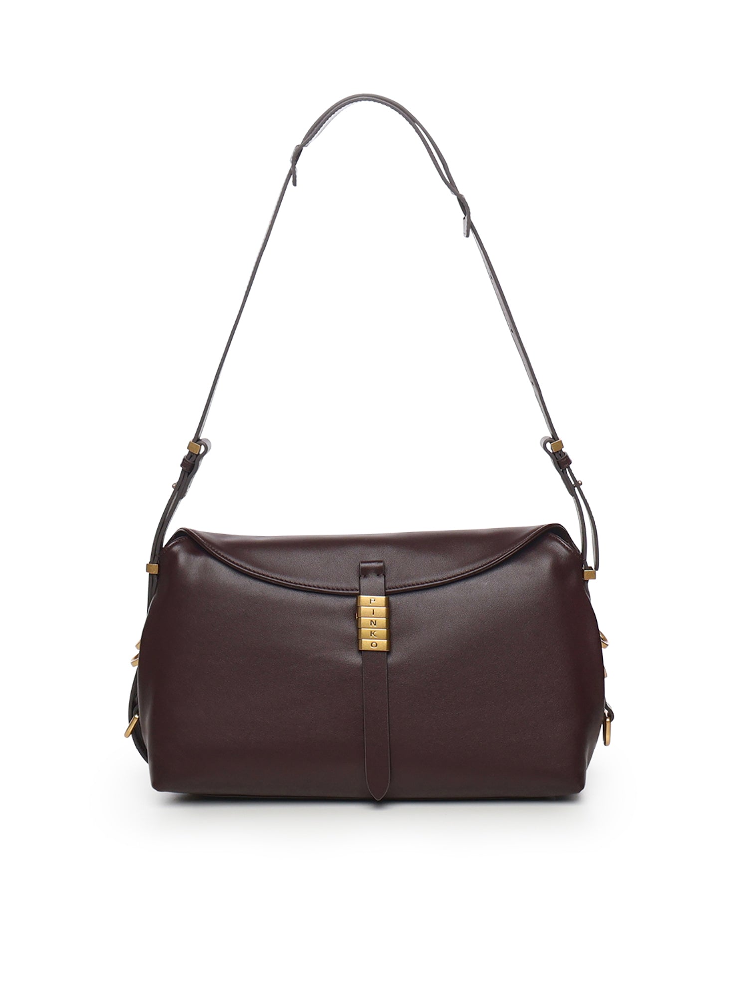 Borsa a spalla Saddle Horizontal media in pelle 105049 A1ZXLA7Q PINKO 