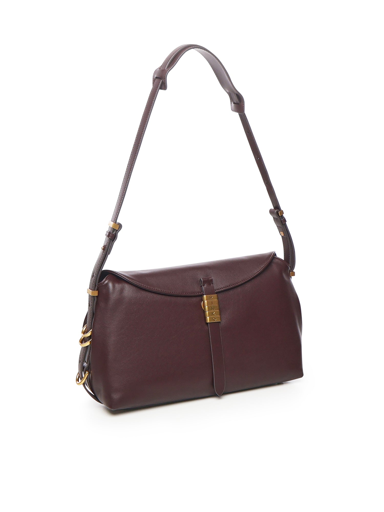 Borsa a spalla Saddle Horizontal media in pelle 105049 A1ZXLA7Q PINKO 