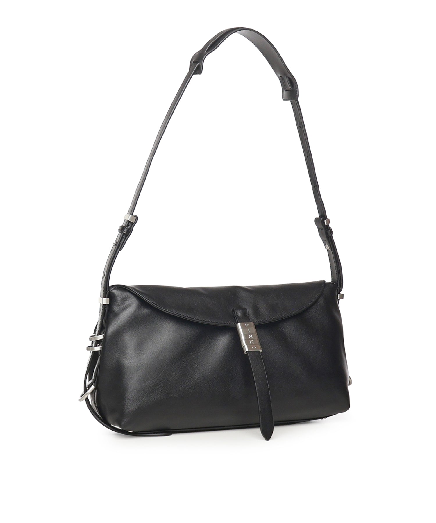 Borsa a spalla Saddle Horizontal media in pelle 105049 A1ZXZ99E PINKO 