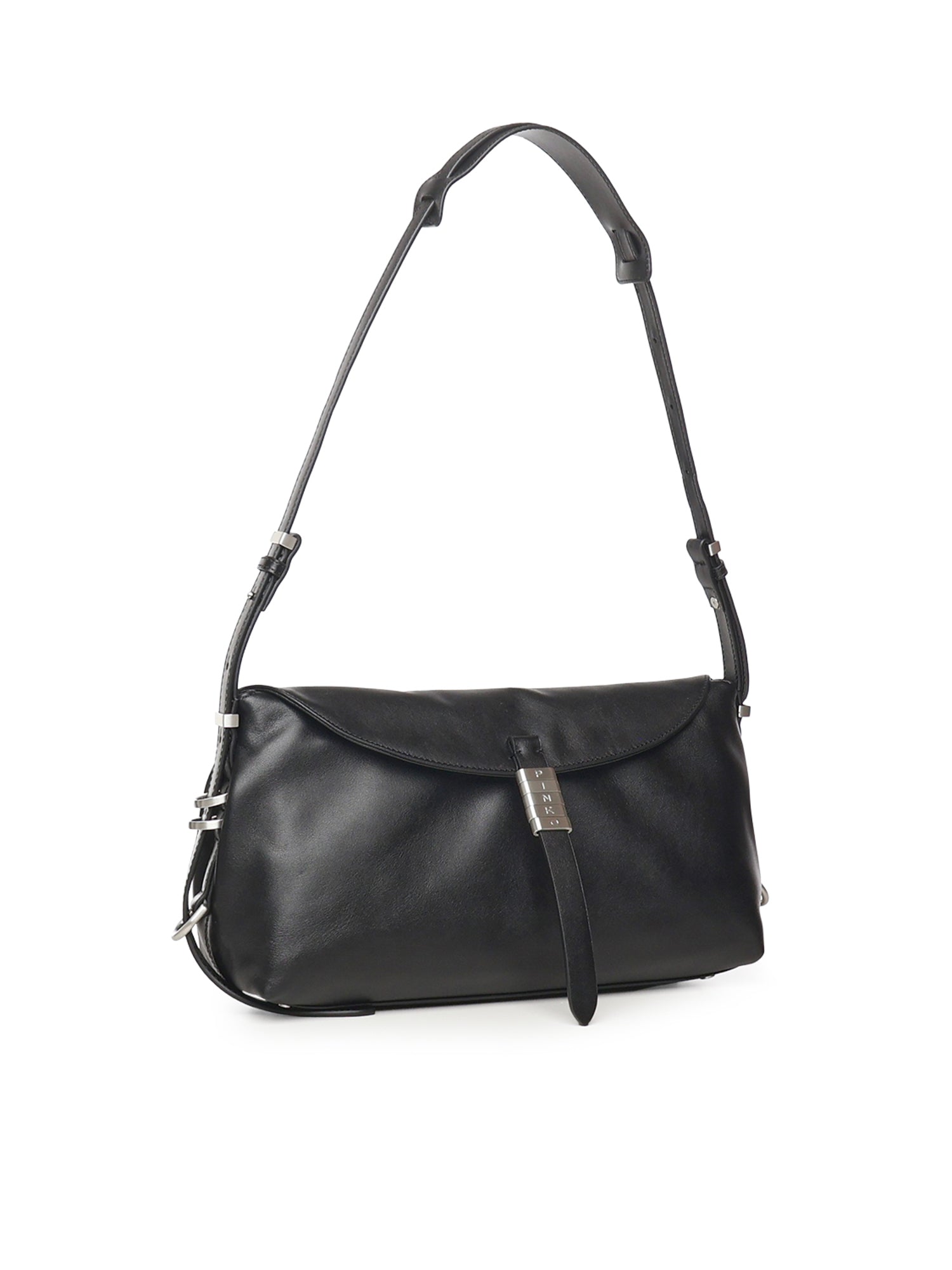 Borsa a spalla Saddle Horizontal media in pelle 105049 A1ZXZ99E PINKO 