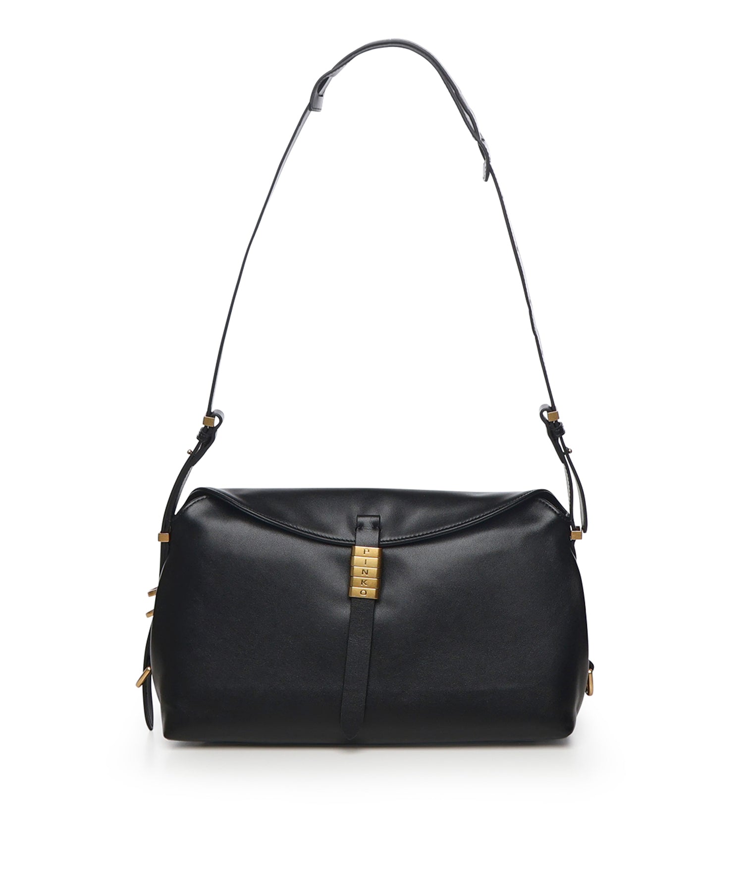 Borsa a spalla Saddle Horizontal media in pelle 105049 A1ZXZ99Q PINKO 