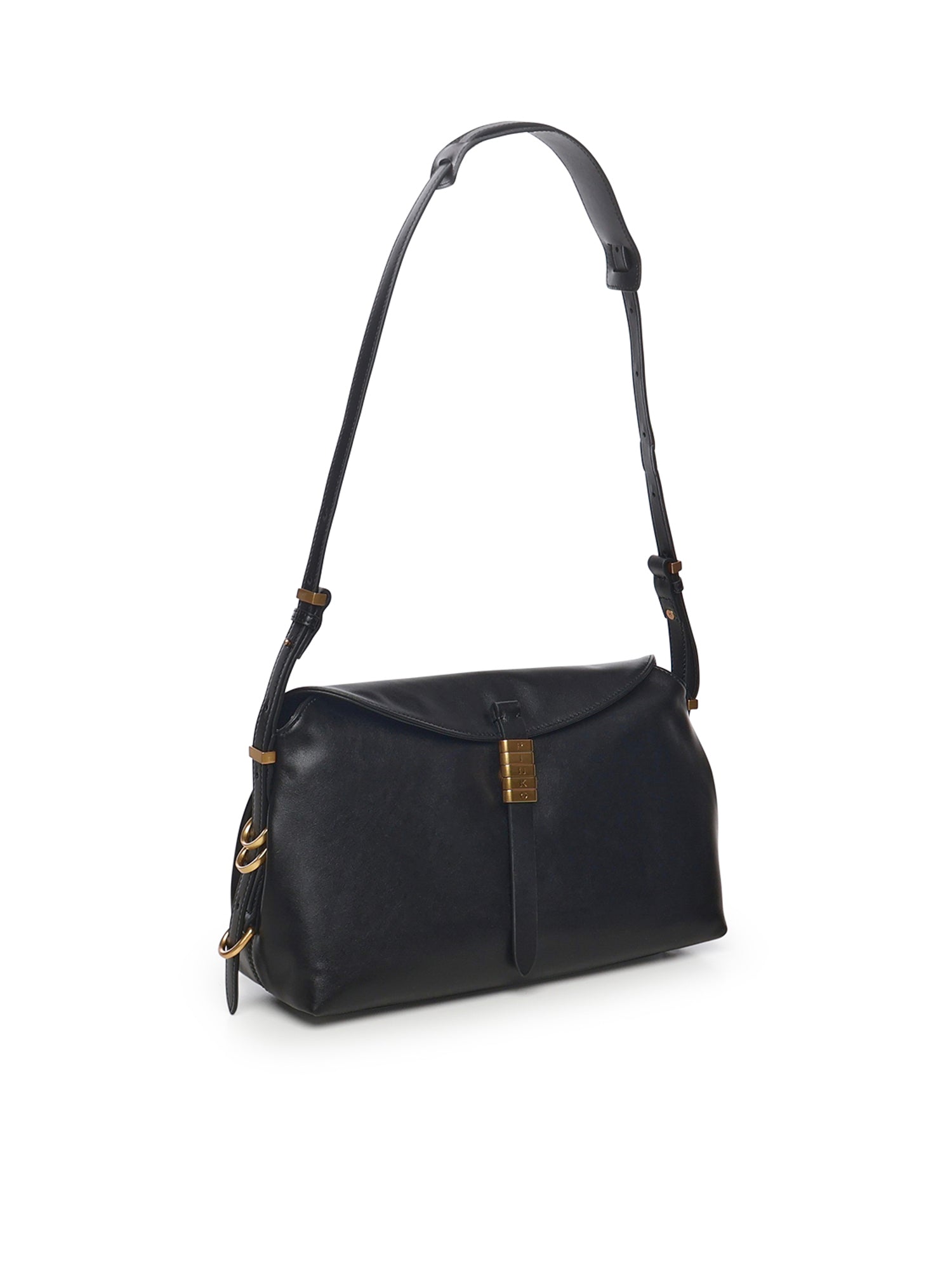 Borsa a spalla Saddle Horizontal media in pelle 105049 A1ZXZ99Q PINKO 