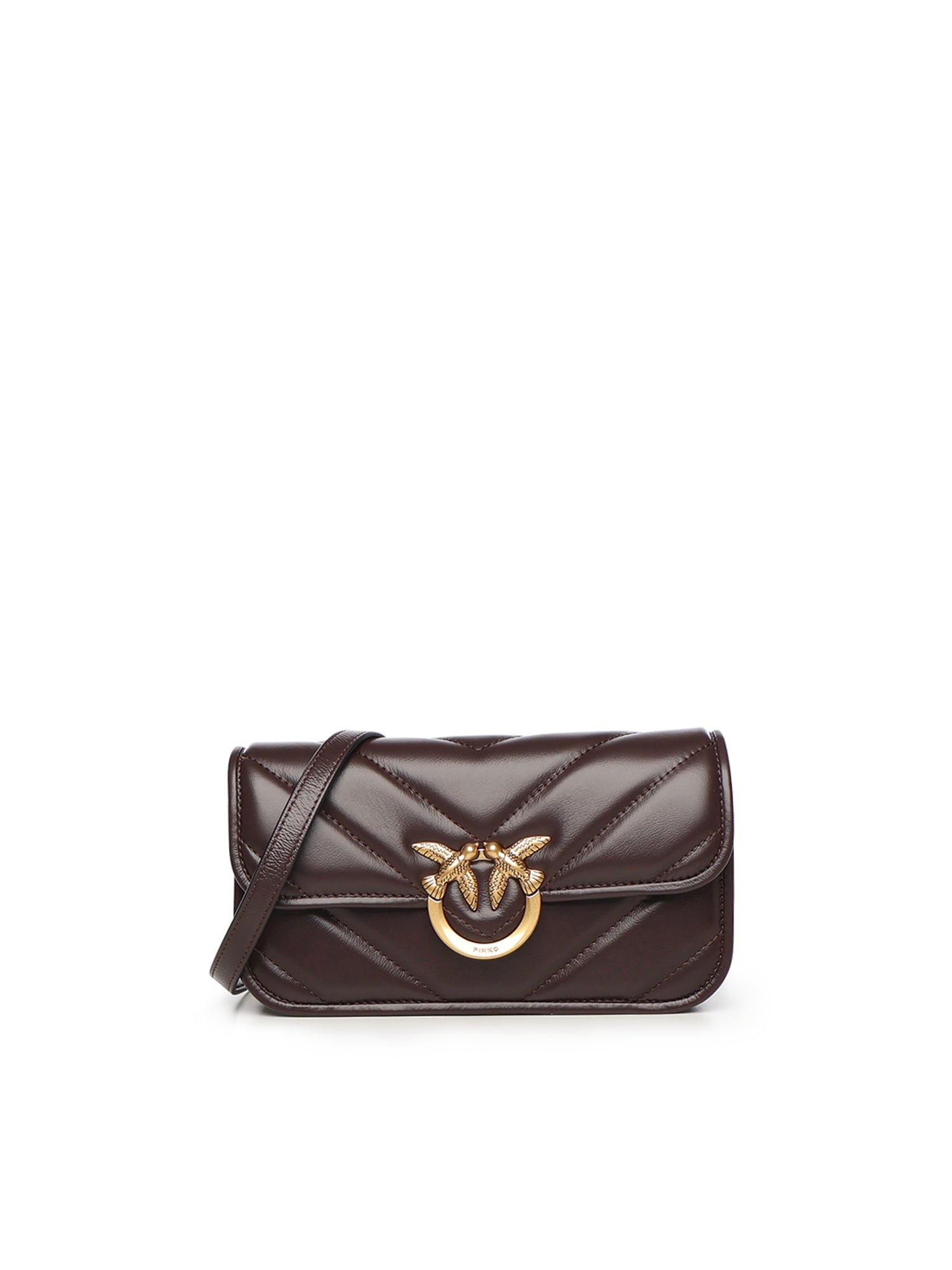 Borsa Love Box Horizontal in pelle chevron 105083 A2W2LA7Q PINKO 