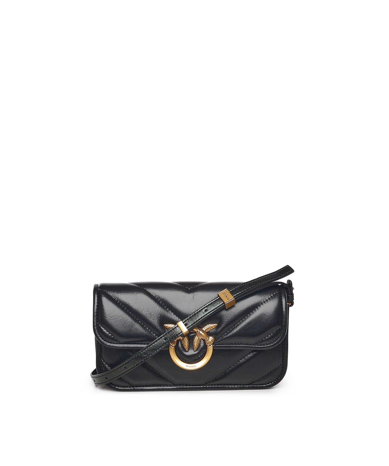 Borsa Love Box Horizontal in pelle chevron 105083 A2W2Z99Q PINKO 
