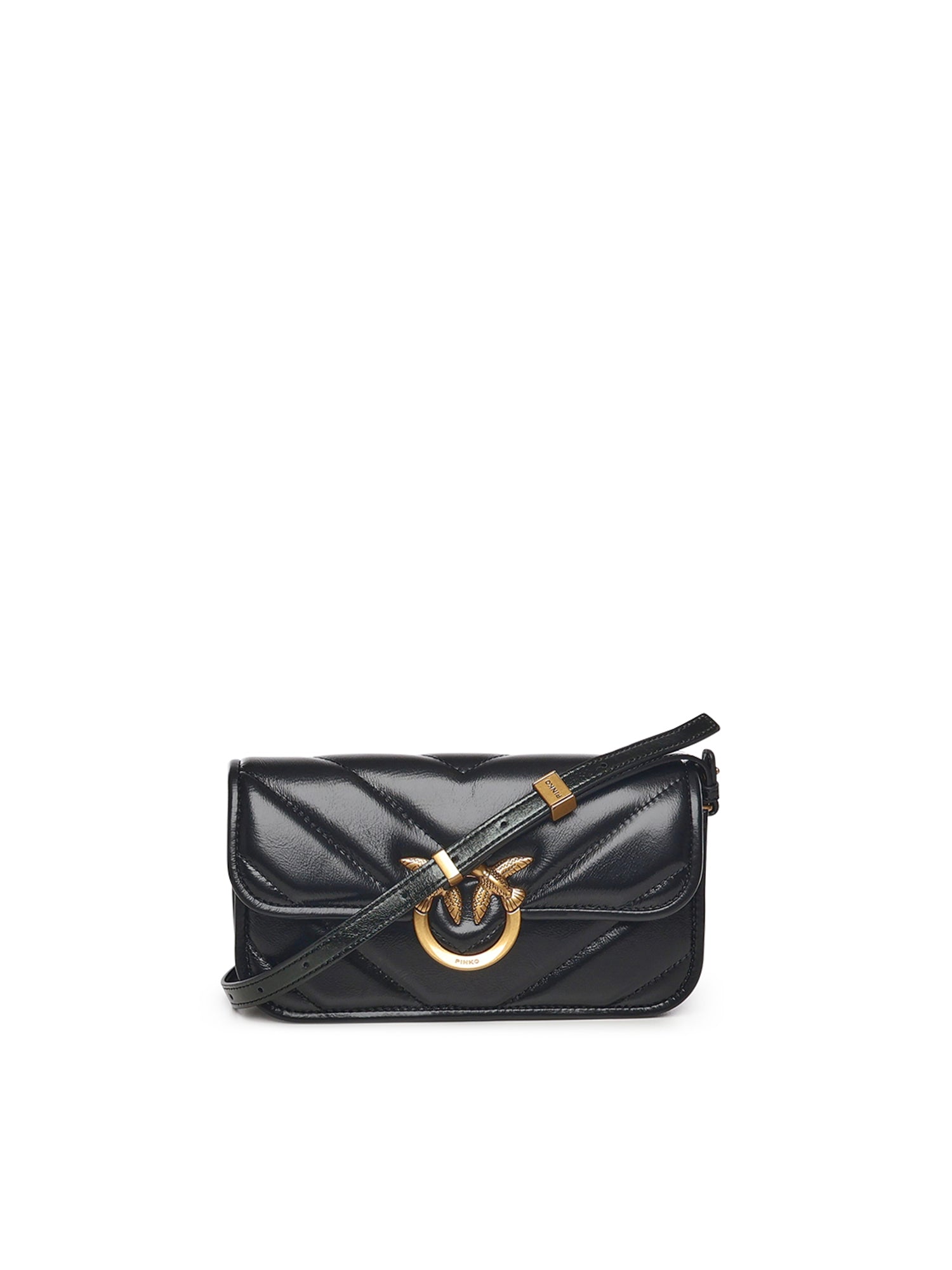 Borsa Love Box Horizontal in pelle chevron 105083 A2W2Z99Q PINKO 