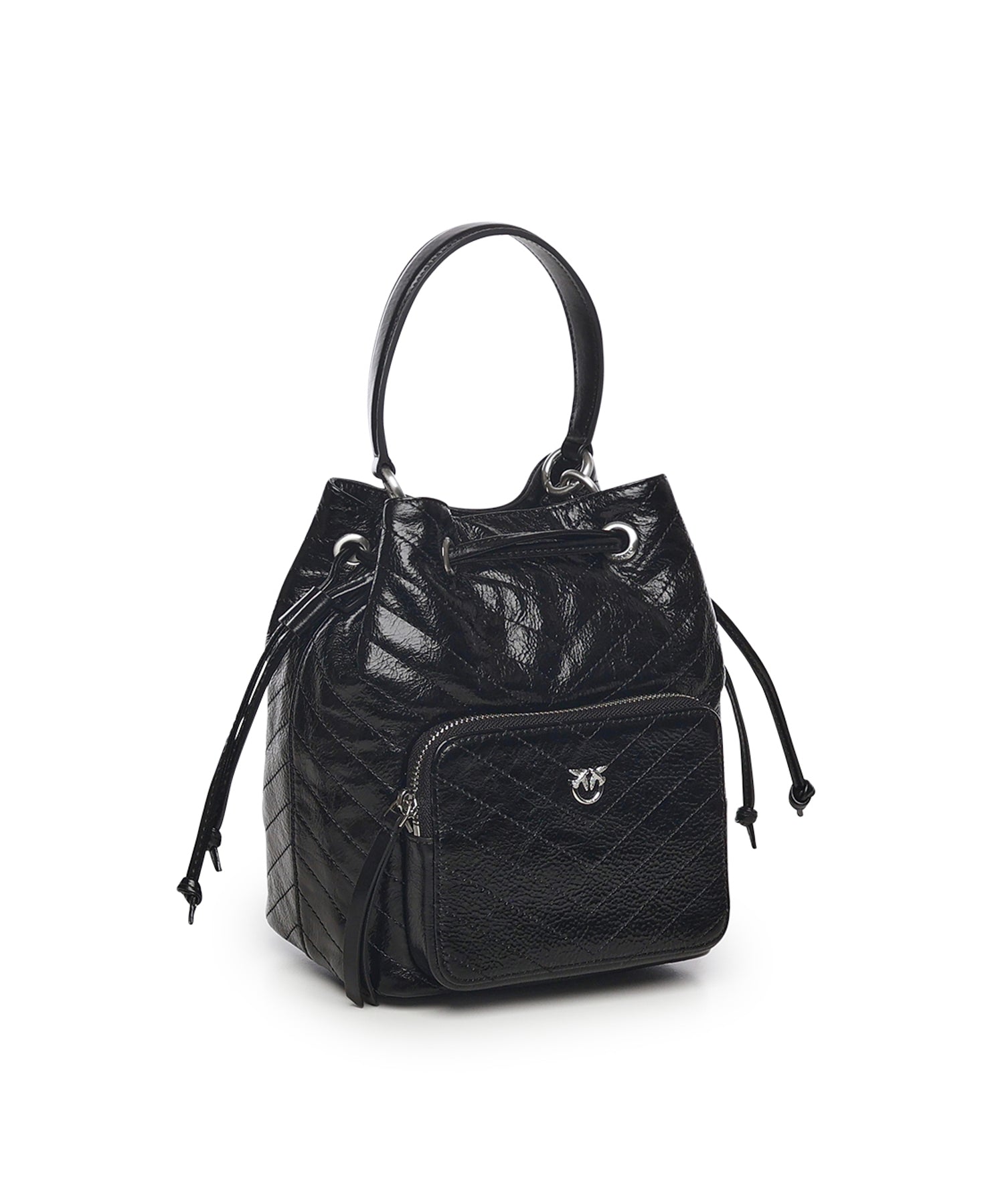 Borsa a mano piccola Cargo Bucket Bag in pelle 105112 A2JCZ99E PINKO 