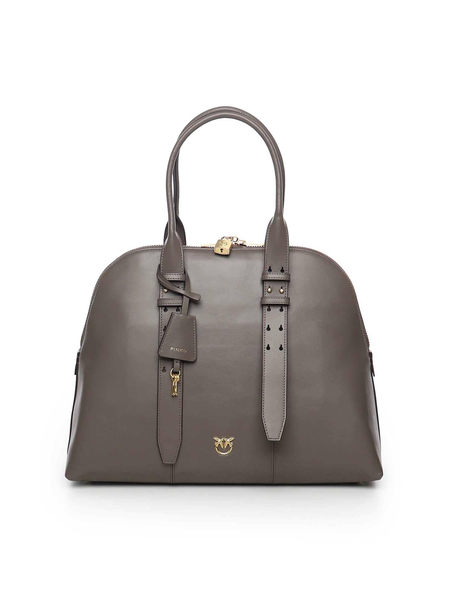 Borsa bowling a mano Escape Bag maxi in pelle<BR/> 105172 A0QOK33V PINKO 
