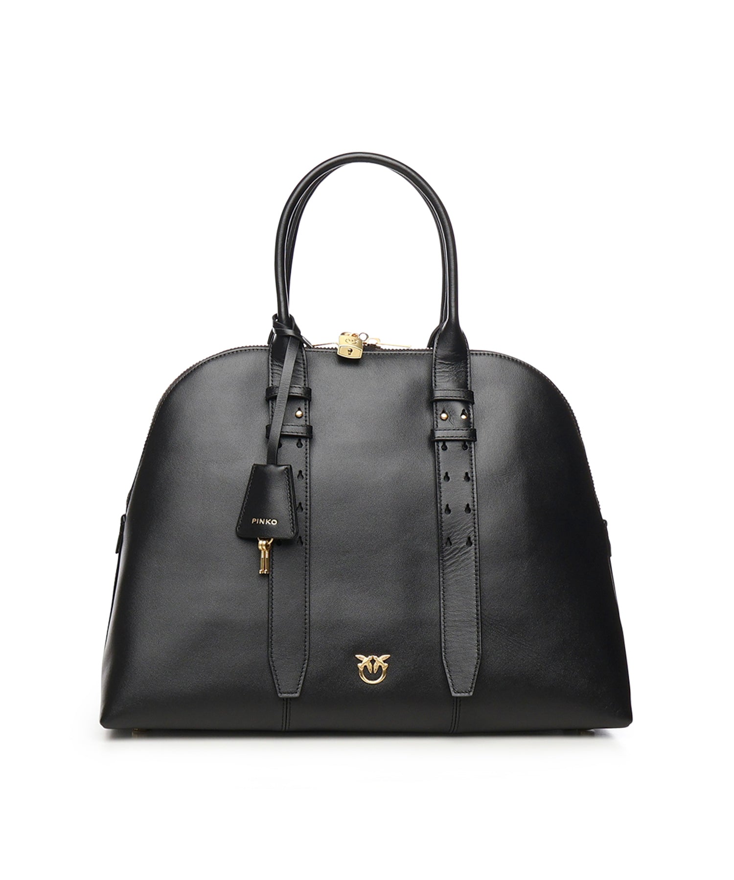Borsa bowling a mano Escape Bag maxi in pelle<BR/> 105172 A0QOZ99V PINKO 
