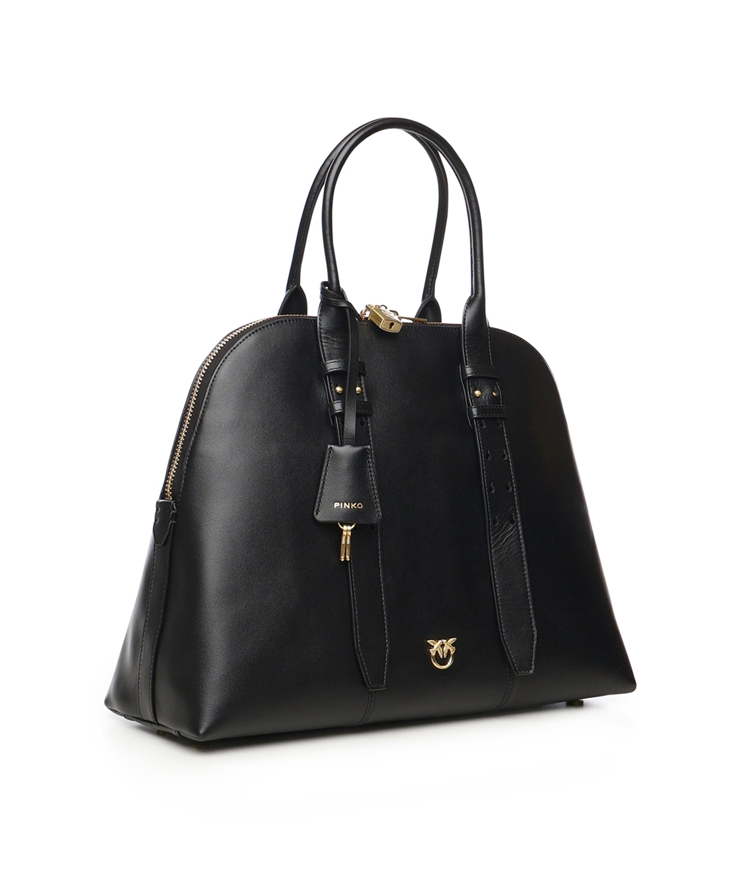 Borsa bowling a mano Escape Bag maxi in pelle<BR/> 105172 A0QOZ99V PINKO 