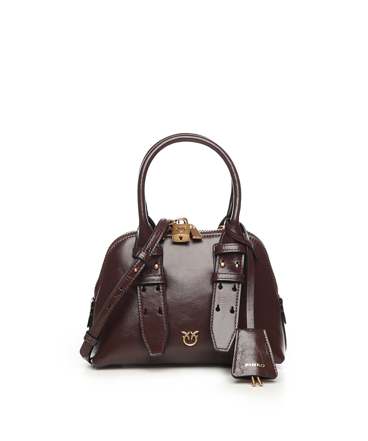 Borsa a mano piccola Escape Bag in pelle 105333 A2VWLA7Q PINKO 