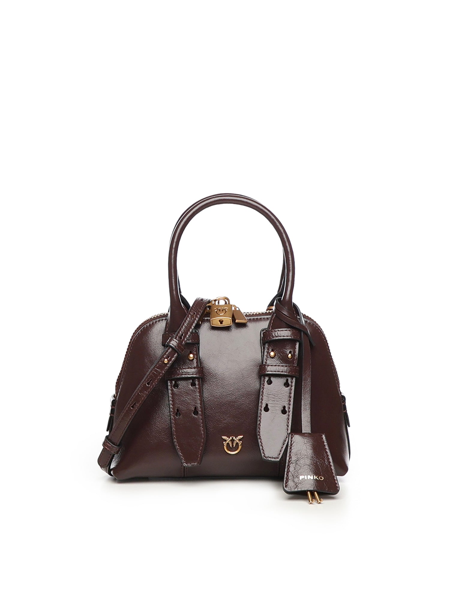 Borsa a mano piccola Escape Bag in pelle 105333 A2VWLA7Q PINKO 