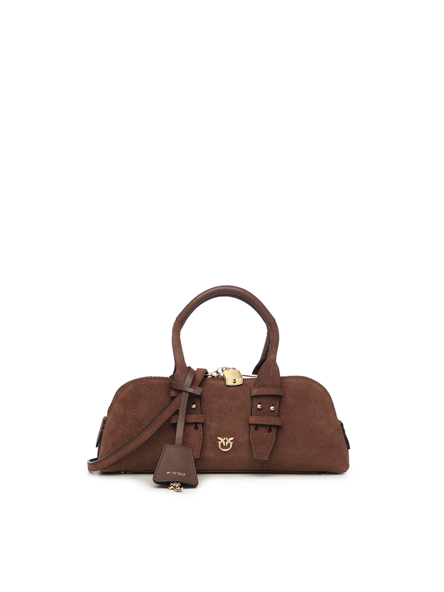 Borsa bowling Escape Bag Horizontal in suede 105334 A2JHL74V PINKO 