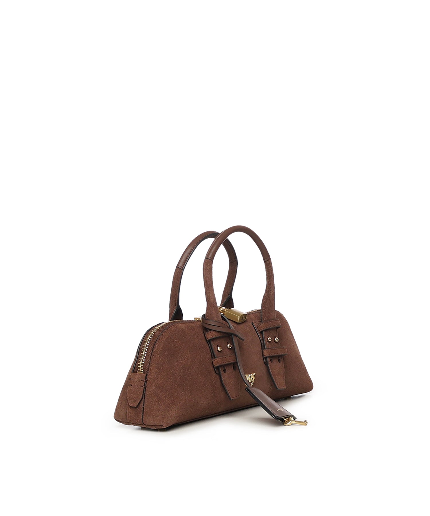 Borsa bowling Escape Bag Horizontal in suede 105334 A2JHL74V PINKO 