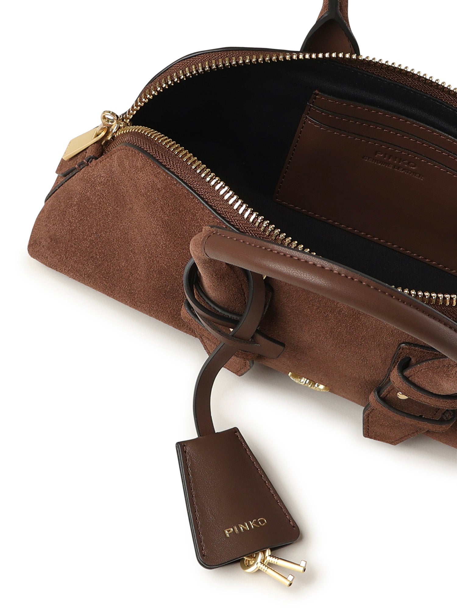 Borsa bowling Escape Bag Horizontal in suede 105334 A2JHL74V PINKO 
