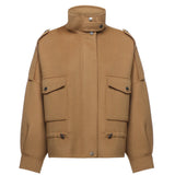 Caban in panno double con collo alto 105341 A2XMCAM PINKO 