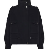 Caban in panno double con collo alto<BR/> 105341 A2XMZ99 PINKO 