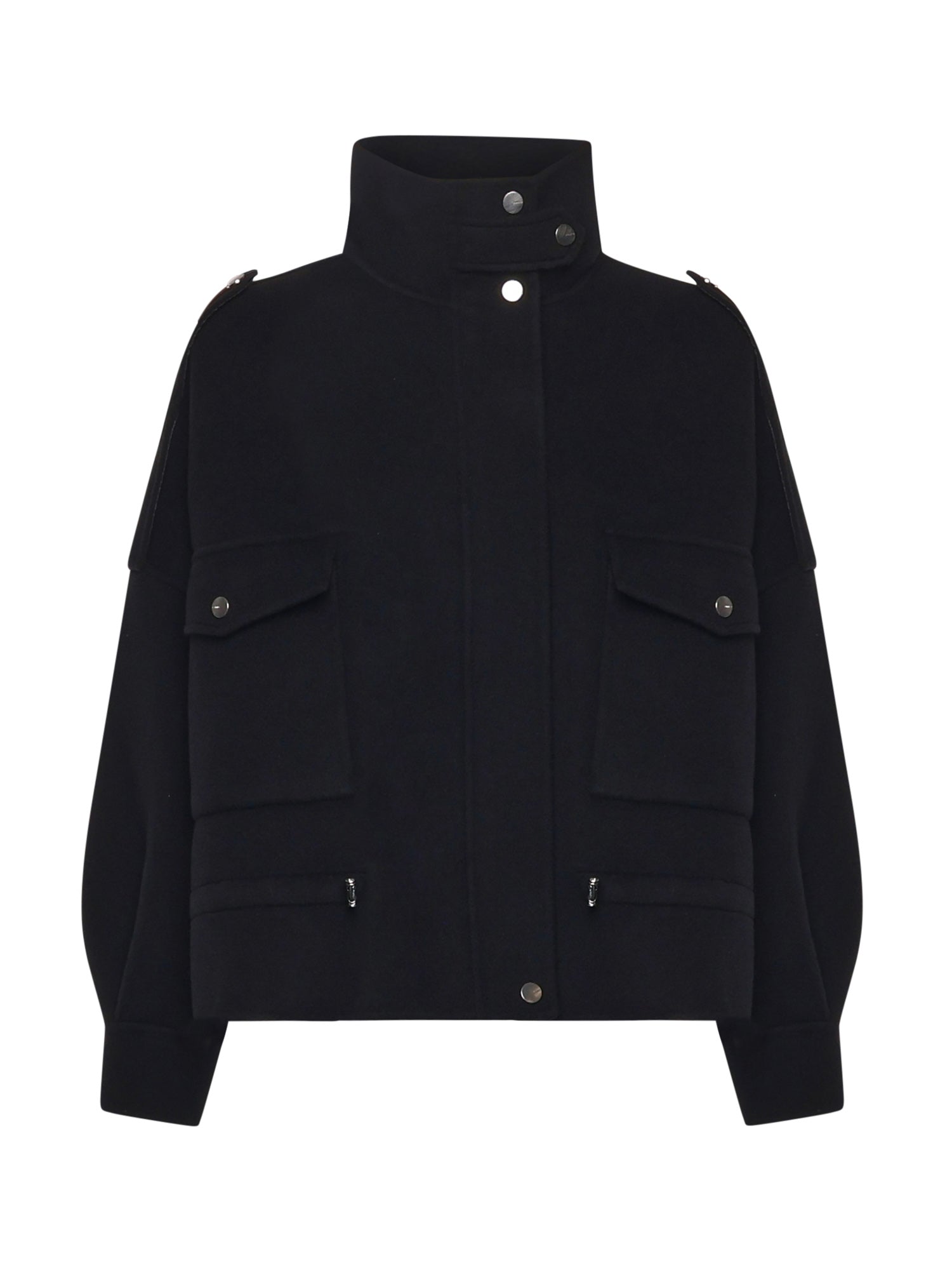 Caban in panno double con collo alto<BR/> 105341 A2XMZ99 PINKO 