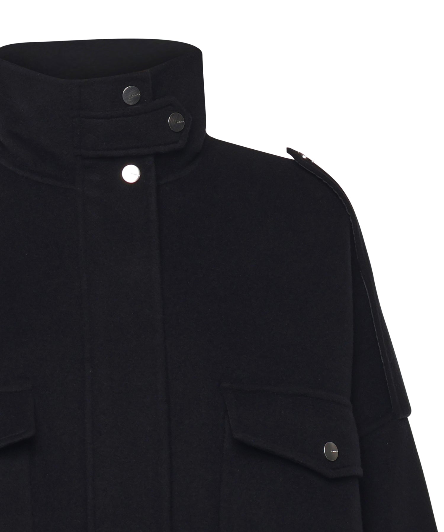 Caban in panno double con collo alto<BR/> 105341 A2XMZ99 PINKO 
