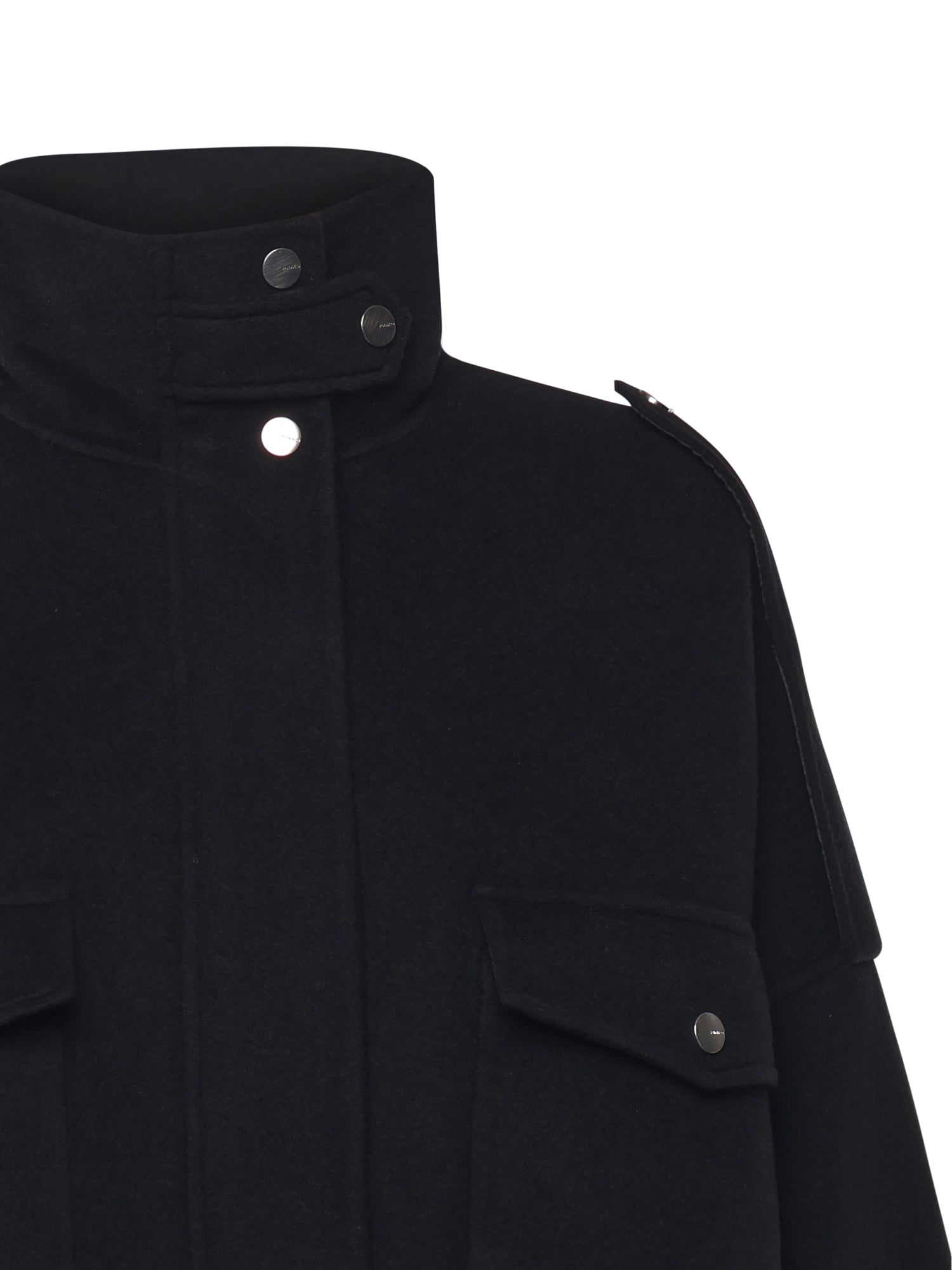 Caban in panno double con collo alto<BR/> 105341 A2XMZ99 PINKO 