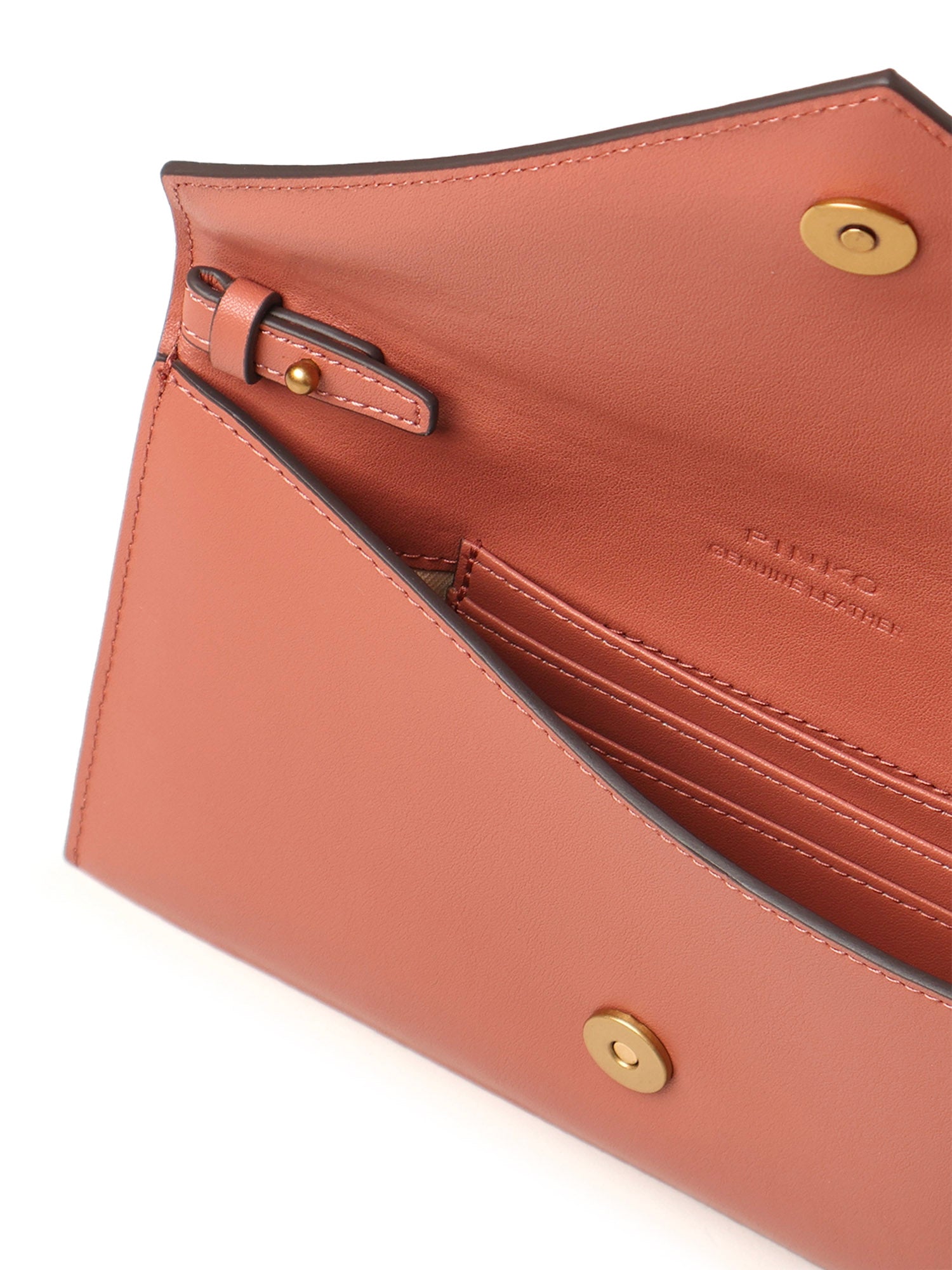 Bustina in pelle con logo Love Birds 105347 A0F1L21Q PINKO 