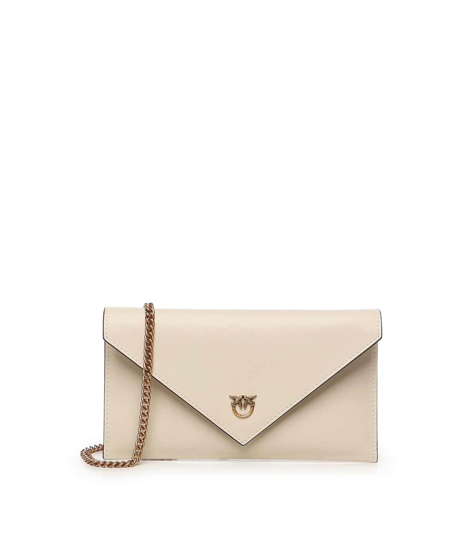 Bustina in pelle con logo Love Birds 105347 A0F1Z14Q PINKO 